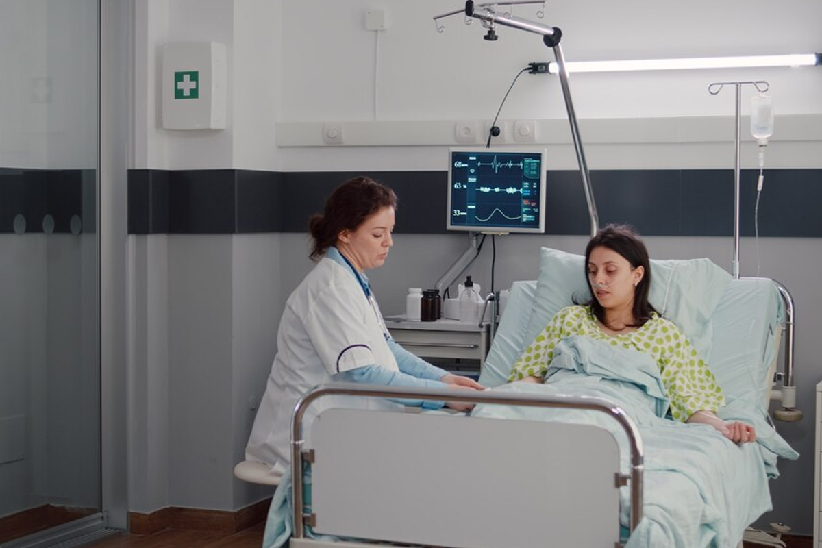 Non-air-conditioned patient room at ABM Hospital